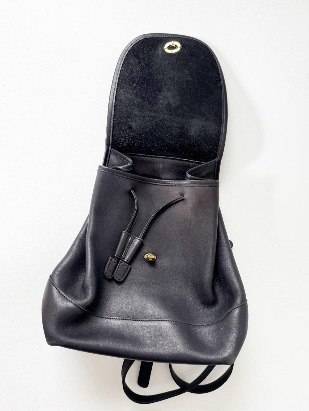 Coach Vintage 9791 Black Leather Daypack Backpack Purse - Picture 3 of 14